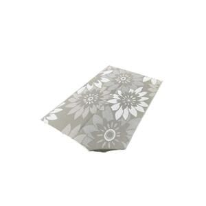 Barbara King Dahlia Print 8'x11' Reversible Patio Mat Gray